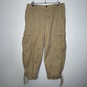 Boston Proper Women’s Crop Cargo Pants Khaki Size 12